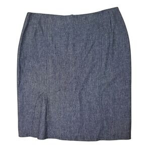 Akris Punto Gray Wool Pencil Skirt Sz 10 Lined